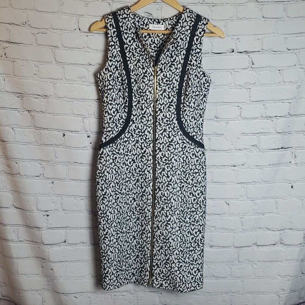 ‎Calvin Klein Black and White Dress